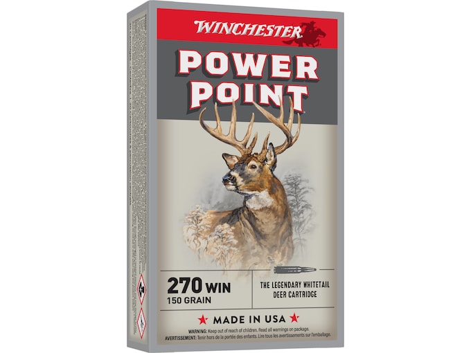 Buy Winchester Power Point 270 Winchester Ammo 150 Grain Jacketed Soft Point 200rounds