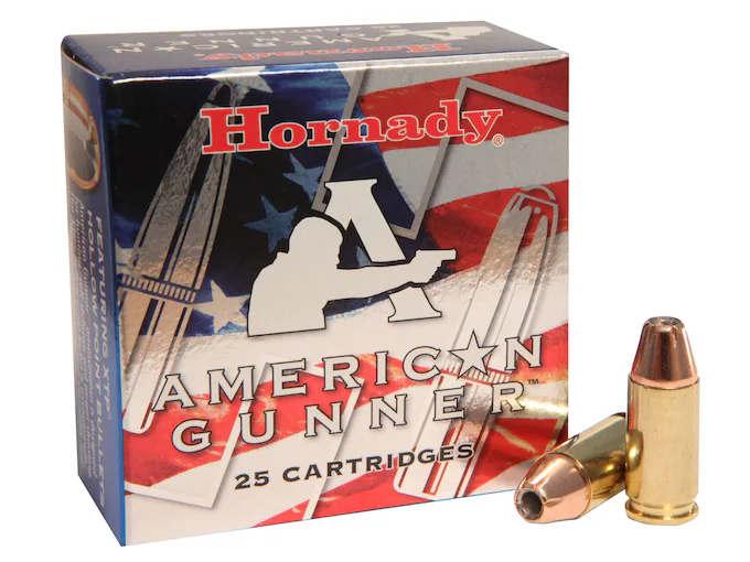 Buy Hornady American Gunner 9mm Luger +P Ammo 124 Grain Hornady XTP Jacketed Hollow Point 500 rounds
