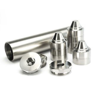 7.8″ Titanium Solvent Trap Fuel Filter – 1.5″ OD, 1.375×24, 1/2×28 + 5/8×24 - Solvent Traps | P80 Source