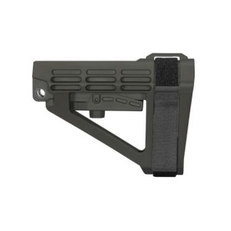 SB Tactical SBA4 5-Position Adjustable Pistol Stabilizing Brace Stealth Gray - Rifle Parts - P80 Source
